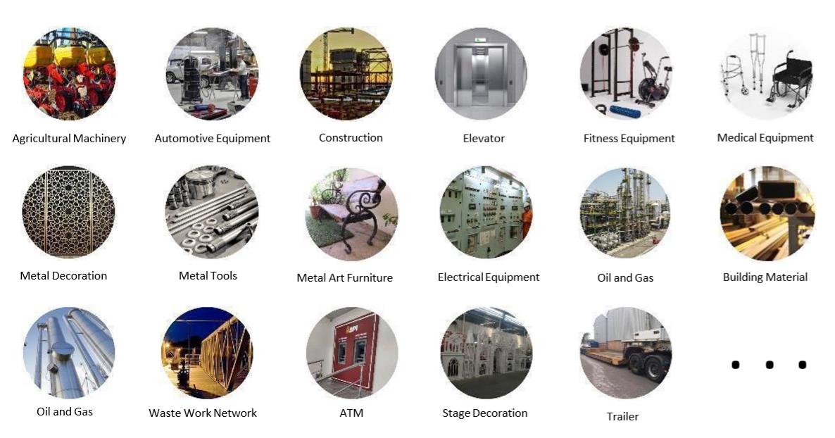 Application Industry of tube pipe fiber laser cutting machine
