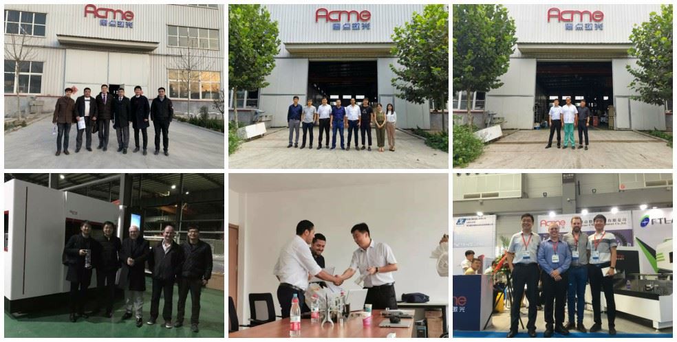 customers come to visit ACME laser cutting machine
